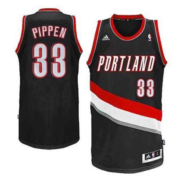 Men's  Scottie Pippen Portland Trail Blazers #33 Black Jersey